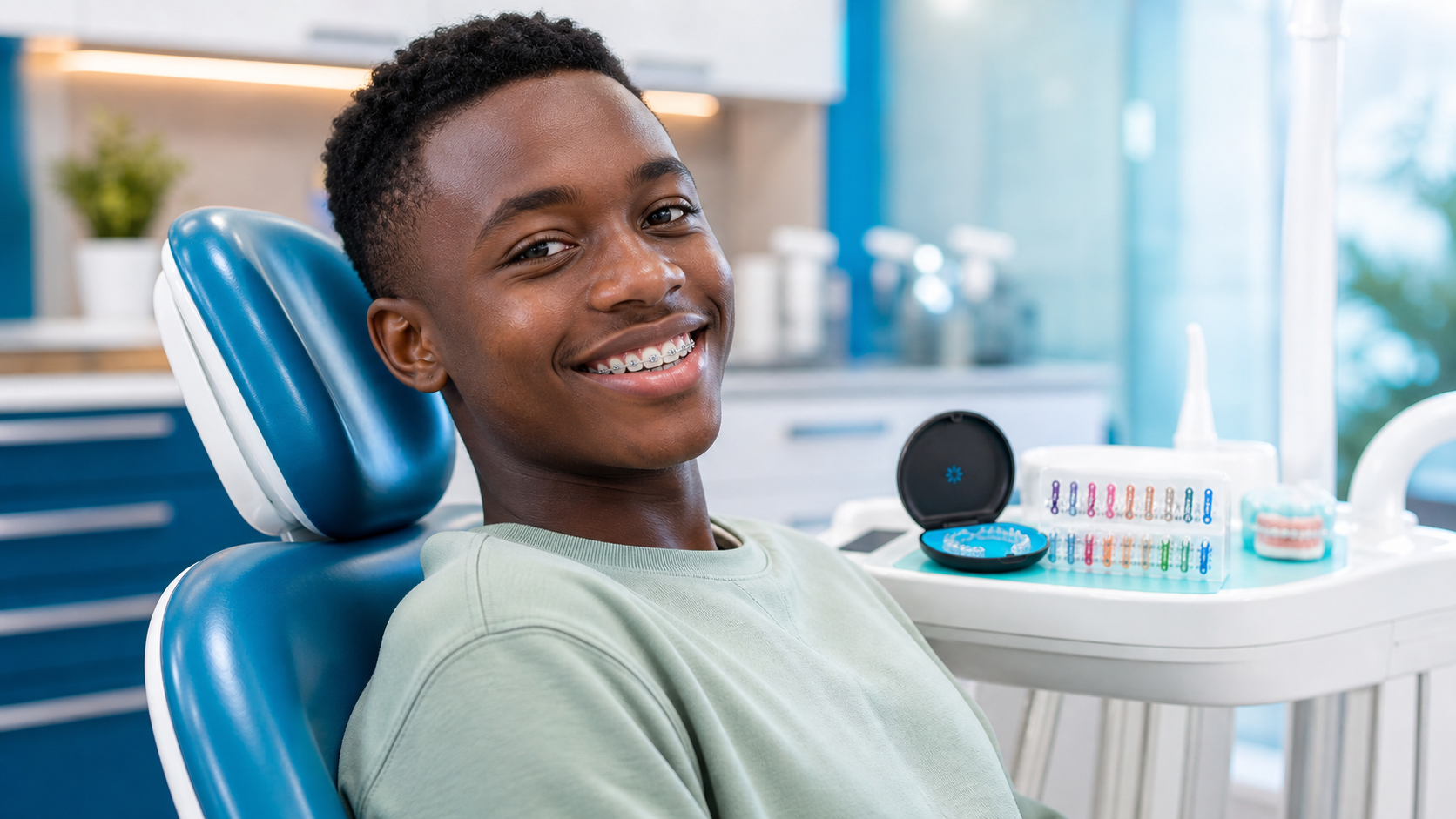 Orthodontics and braces patient with aligner case at Seromba Dentals in Nairobi CBD