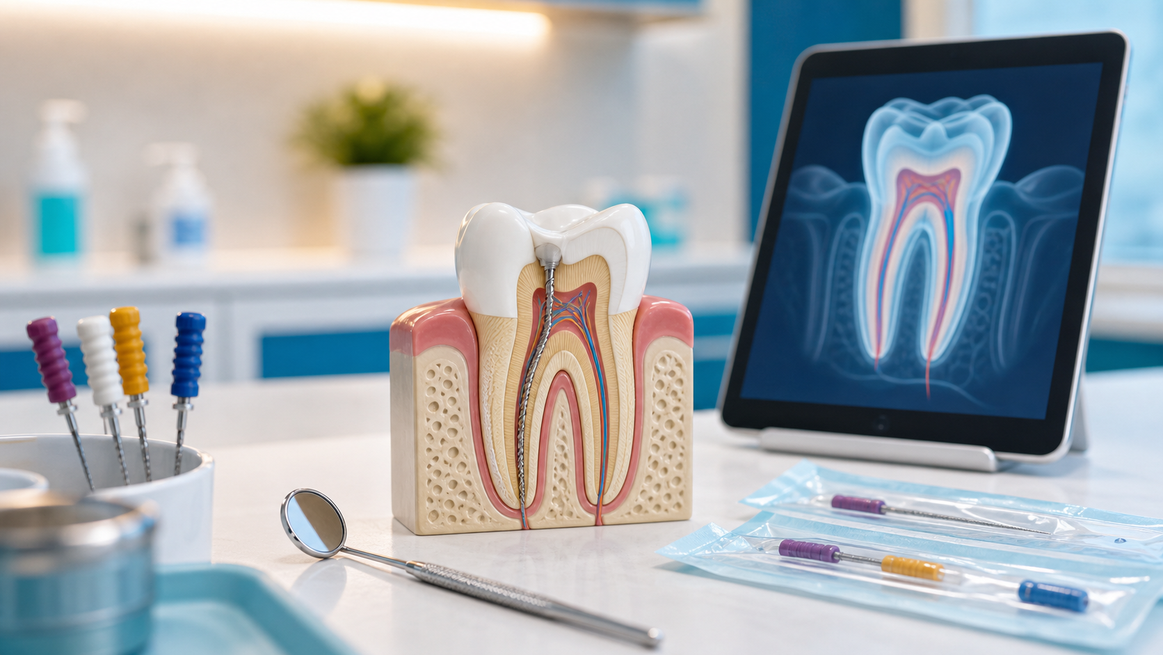 Root canal treatment tooth model and dental instruments in Nairobi CBD